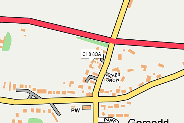 CH8 8QA map - OS OpenMap – Local (Ordnance Survey)