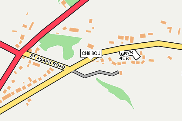 CH8 8QU map - OS OpenMap – Local (Ordnance Survey)