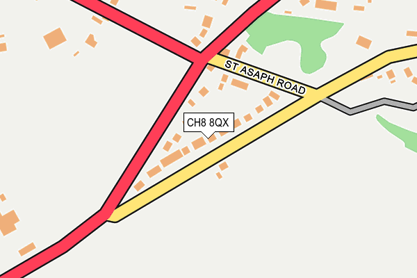 CH8 8QX map - OS OpenMap – Local (Ordnance Survey)