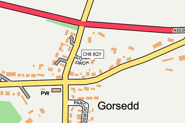 CH8 8QY map - OS OpenMap – Local (Ordnance Survey)