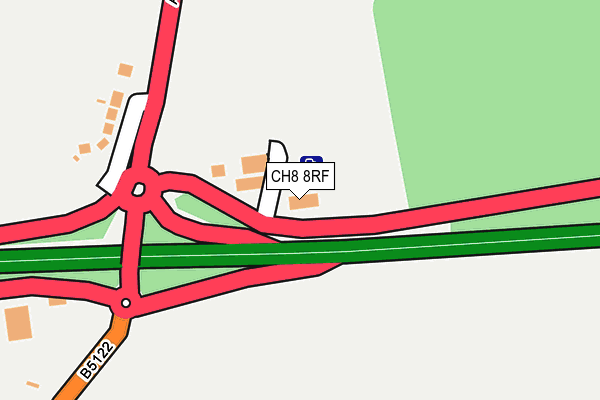 CH8 8RF map - OS OpenMap – Local (Ordnance Survey)