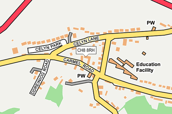 CH8 8RH map - OS OpenMap – Local (Ordnance Survey)