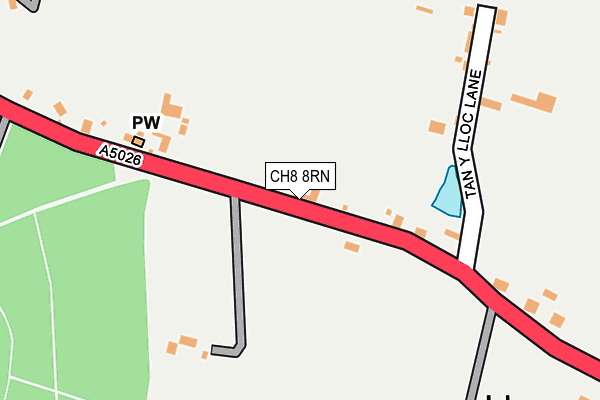 CH8 8RN map - OS OpenMap – Local (Ordnance Survey)