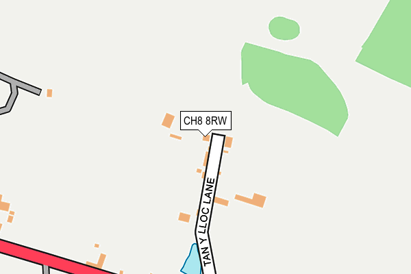 CH8 8RW map - OS OpenMap – Local (Ordnance Survey)