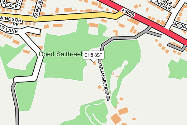 CH8 8ST map - OS OpenMap – Local (Ordnance Survey)