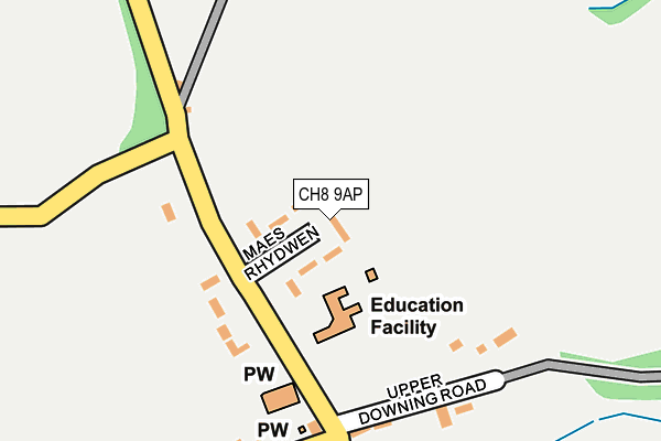 CH8 9AP map - OS OpenMap – Local (Ordnance Survey)