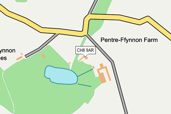 CH8 9AR map - OS OpenMap – Local (Ordnance Survey)