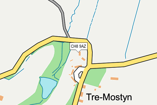 CH8 9AZ map - OS OpenMap – Local (Ordnance Survey)