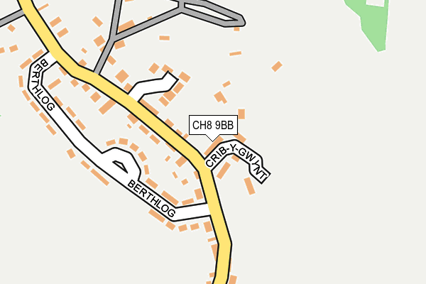 CH8 9BB map - OS OpenMap – Local (Ordnance Survey)