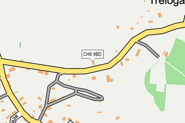 CH8 9BD map - OS OpenMap – Local (Ordnance Survey)