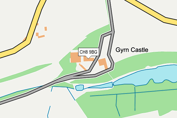 CH8 9BG map - OS OpenMap – Local (Ordnance Survey)