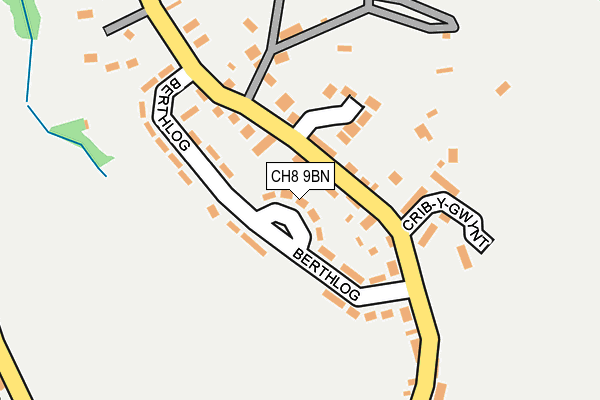 CH8 9BN map - OS OpenMap – Local (Ordnance Survey)