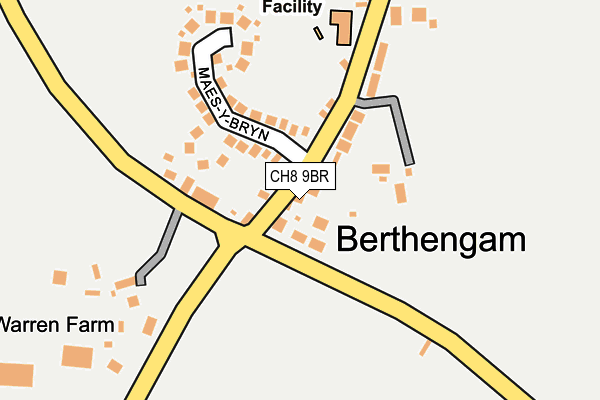 CH8 9BR map - OS OpenMap – Local (Ordnance Survey)