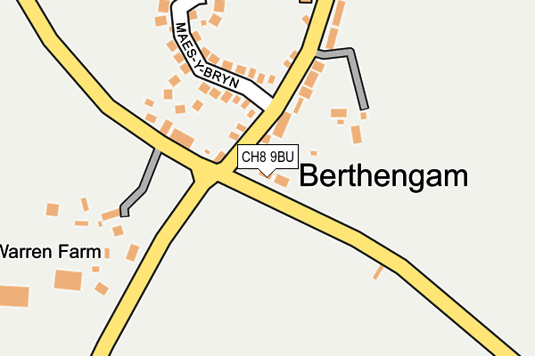 CH8 9BU map - OS OpenMap – Local (Ordnance Survey)