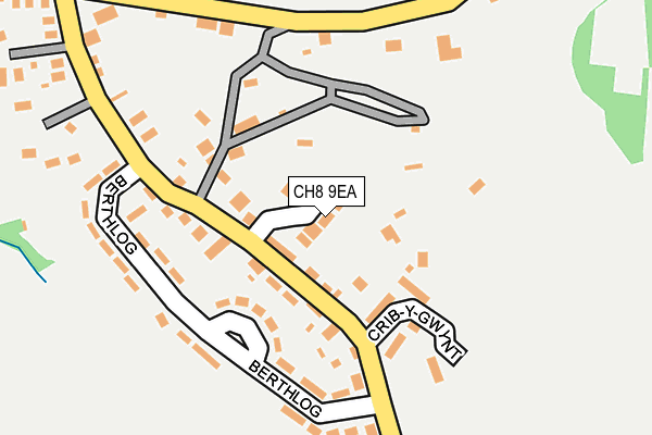 CH8 9EA map - OS OpenMap – Local (Ordnance Survey)