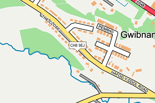 CH8 9EJ map - OS OpenMap – Local (Ordnance Survey)
