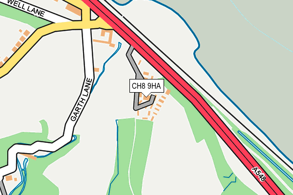 CH8 9HA map - OS OpenMap – Local (Ordnance Survey)