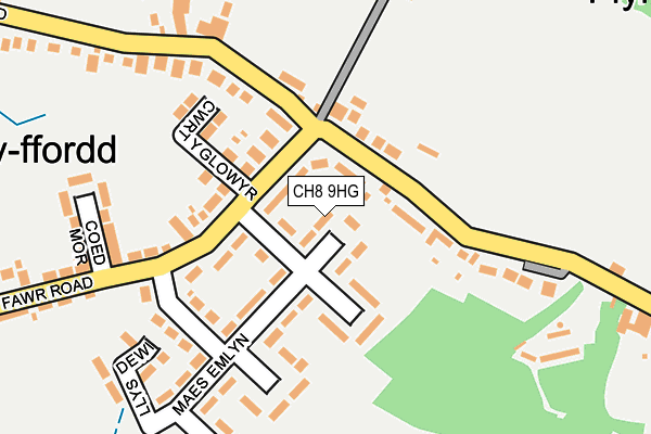 CH8 9HG map - OS OpenMap – Local (Ordnance Survey)