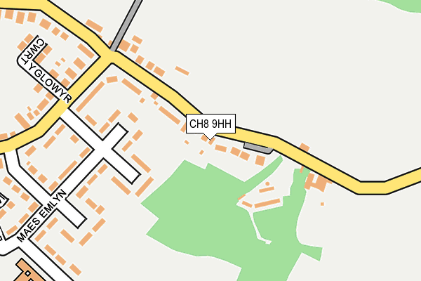 CH8 9HH map - OS OpenMap – Local (Ordnance Survey)