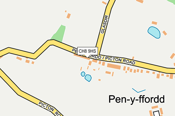 CH8 9HS map - OS OpenMap – Local (Ordnance Survey)