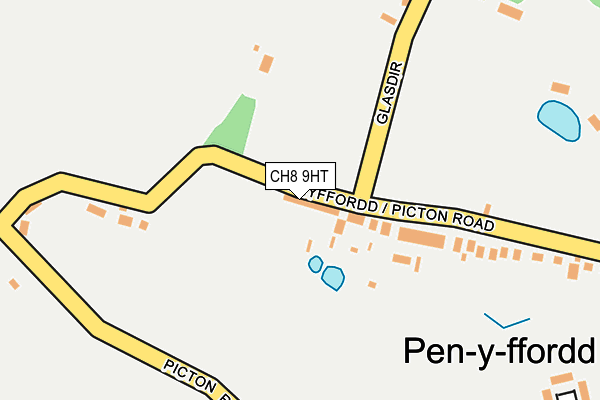 CH8 9HT map - OS OpenMap – Local (Ordnance Survey)