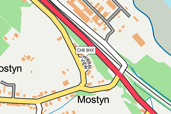 CH8 9HX map - OS OpenMap – Local (Ordnance Survey)