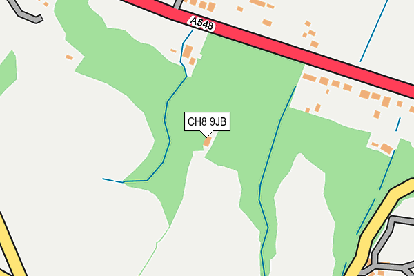 CH8 9JB map - OS OpenMap – Local (Ordnance Survey)