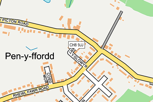 CH8 9JJ map - OS OpenMap – Local (Ordnance Survey)