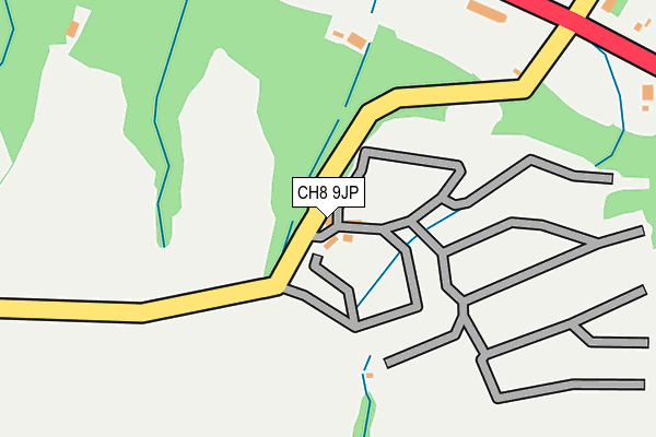 CH8 9JP map - OS OpenMap – Local (Ordnance Survey)