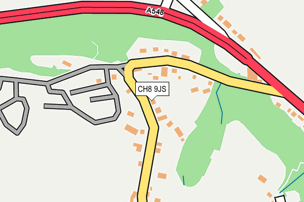 CH8 9JS map - OS OpenMap – Local (Ordnance Survey)