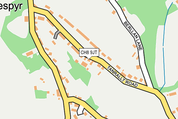 CH8 9JT map - OS OpenMap – Local (Ordnance Survey)