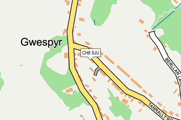 CH8 9JU map - OS OpenMap – Local (Ordnance Survey)