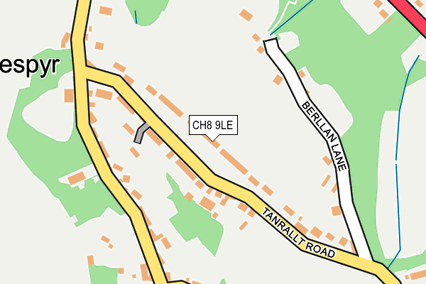 CH8 9LE map - OS OpenMap – Local (Ordnance Survey)