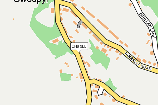 CH8 9LL map - OS OpenMap – Local (Ordnance Survey)