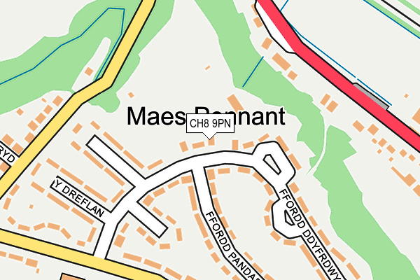 CH8 9PN map - OS OpenMap – Local (Ordnance Survey)