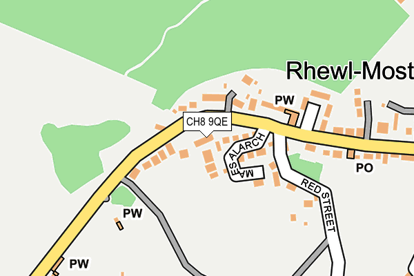 CH8 9QE map - OS OpenMap – Local (Ordnance Survey)