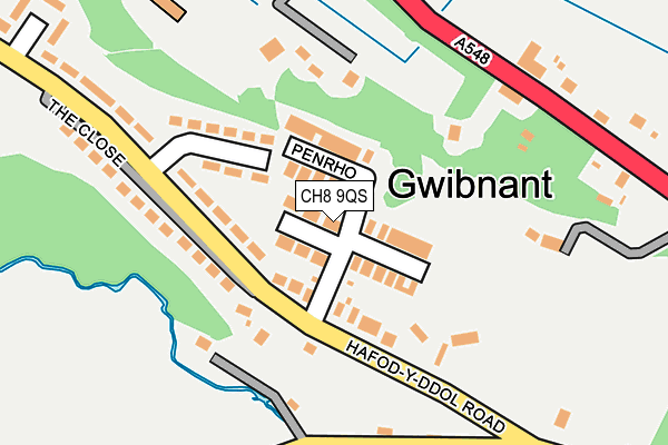 CH8 9QS map - OS OpenMap – Local (Ordnance Survey)