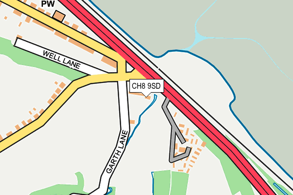 CH8 9SD map - OS OpenMap – Local (Ordnance Survey)