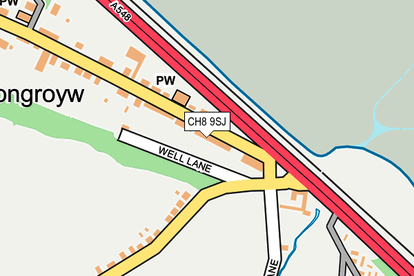 CH8 9SJ map - OS OpenMap – Local (Ordnance Survey)