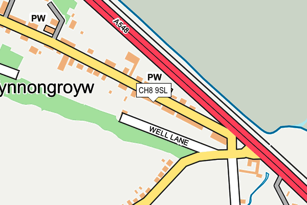 CH8 9SL map - OS OpenMap – Local (Ordnance Survey)