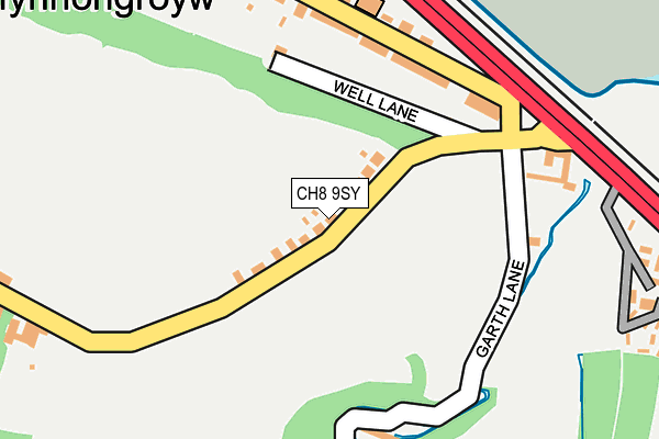 CH8 9SY map - OS OpenMap – Local (Ordnance Survey)
