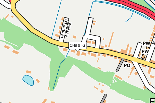 CH8 9TG map - OS OpenMap – Local (Ordnance Survey)