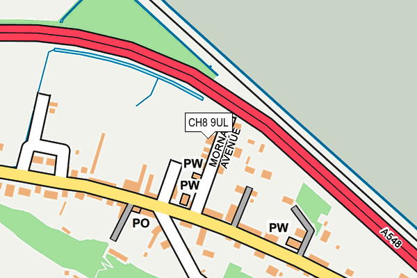 CH8 9UL map - OS OpenMap – Local (Ordnance Survey)