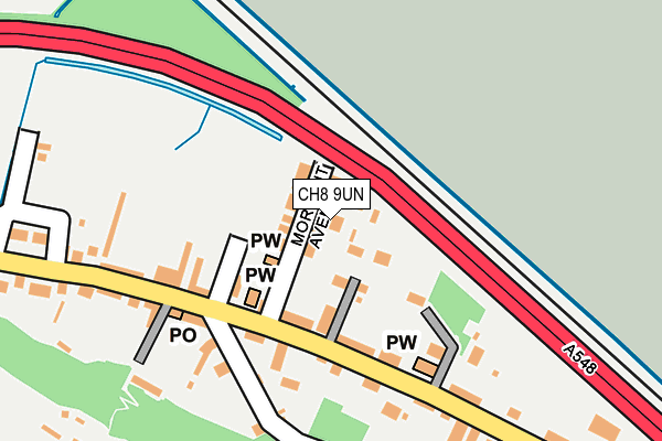 CH8 9UN map - OS OpenMap – Local (Ordnance Survey)