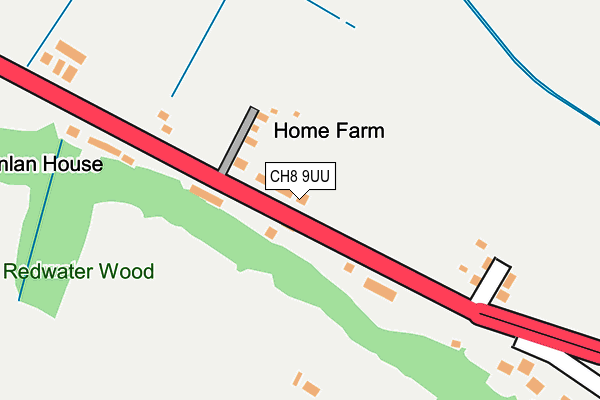 CH8 9UU map - OS OpenMap – Local (Ordnance Survey)