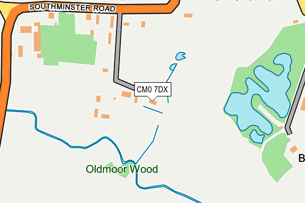 CM0 7DX map - OS OpenMap – Local (Ordnance Survey)