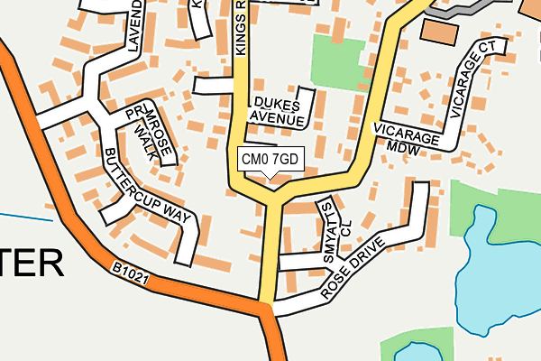 CM0 7GD map - OS OpenMap – Local (Ordnance Survey)