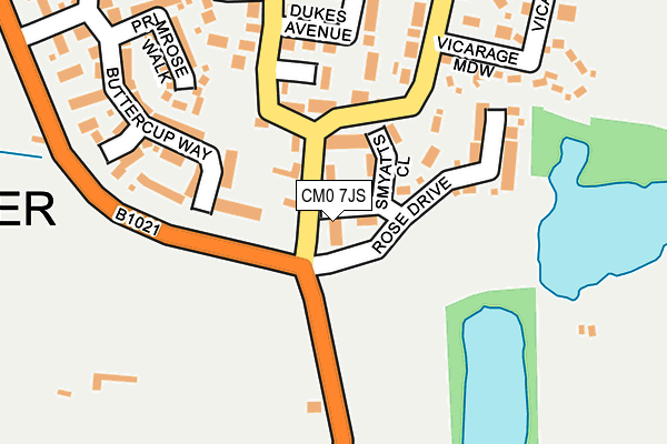 CM0 7JS map - OS OpenMap – Local (Ordnance Survey)
