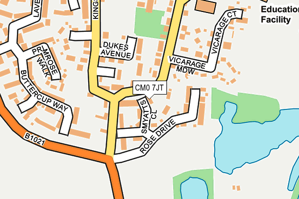 CM0 7JT map - OS OpenMap – Local (Ordnance Survey)