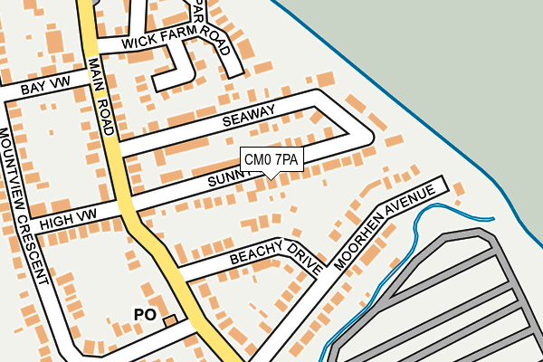 CM0 7PA map - OS OpenMap – Local (Ordnance Survey)